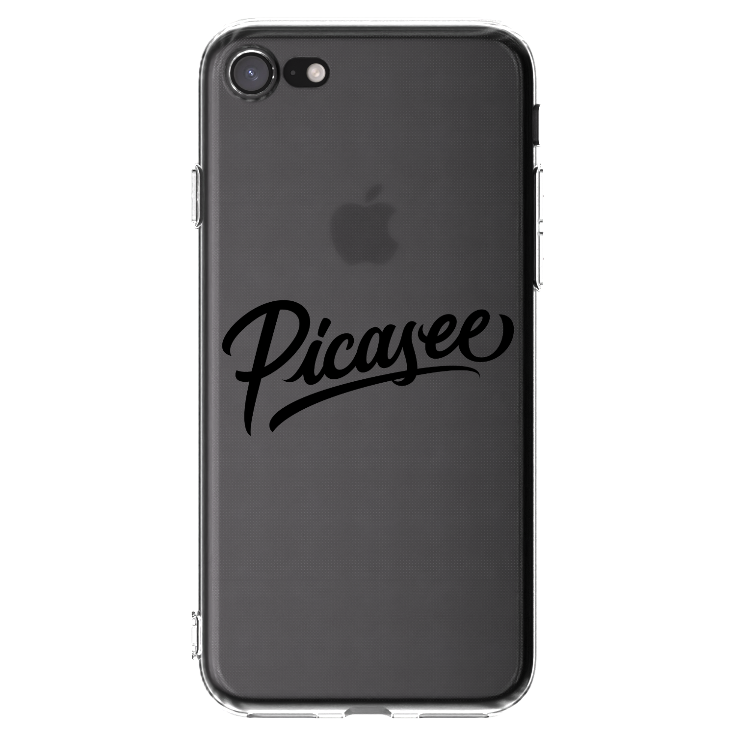 Picasee διαφανής θήκη σιλικόνης Apple iPhone SE 2020 - Picasee - old logo - black