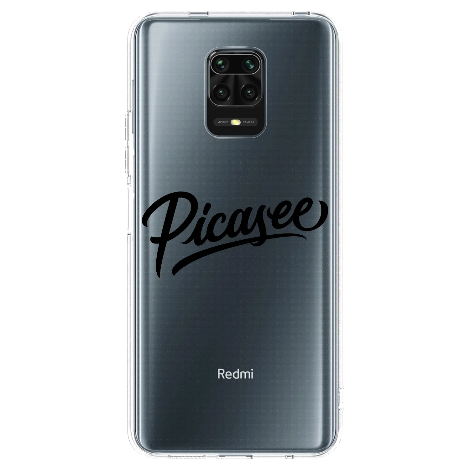 Picasee διαφανής θήκη σιλικόνης Xiaomi Redmi Note 9 Pro - Picasee - old logo - black