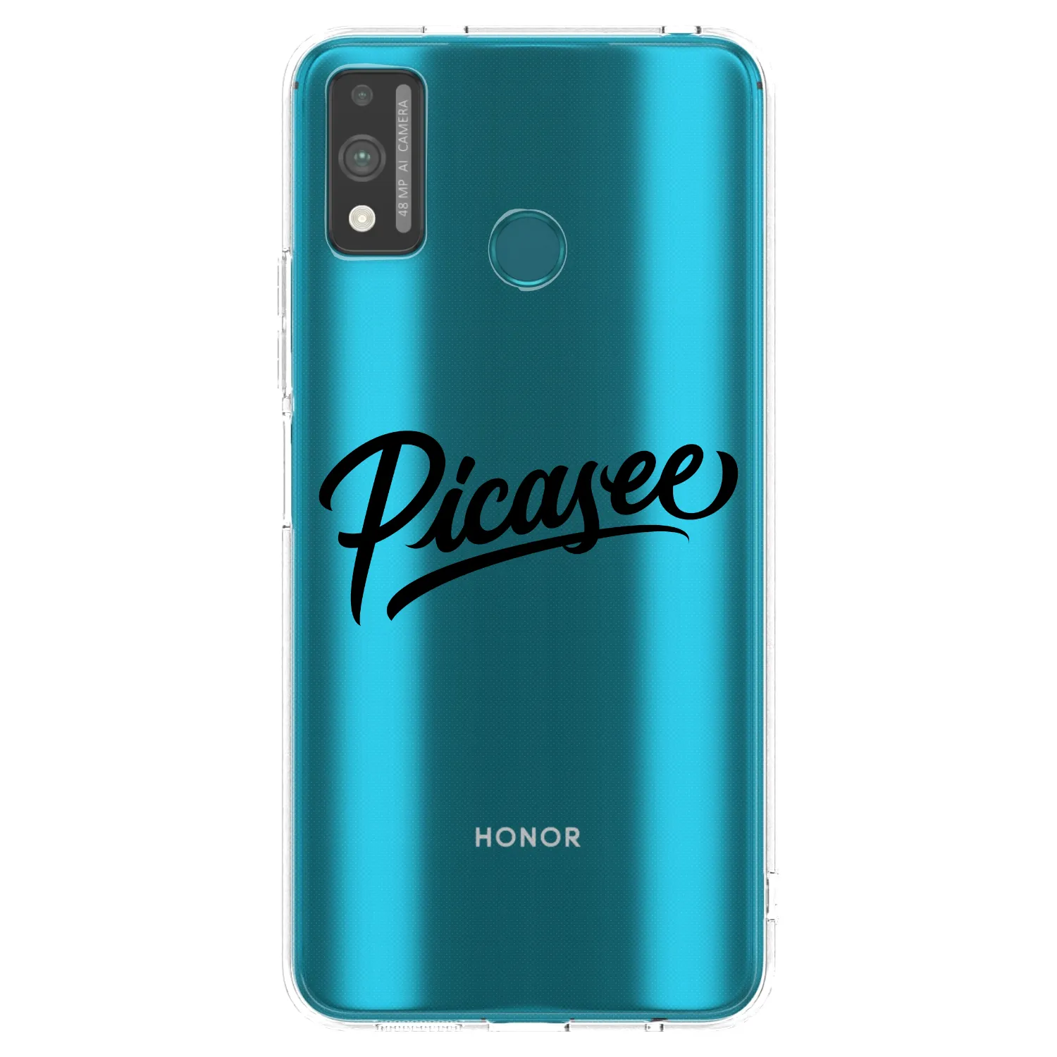 Picasee διαφανής θήκη σιλικόνης Honor 9X Lite - Picasee - old logo - black