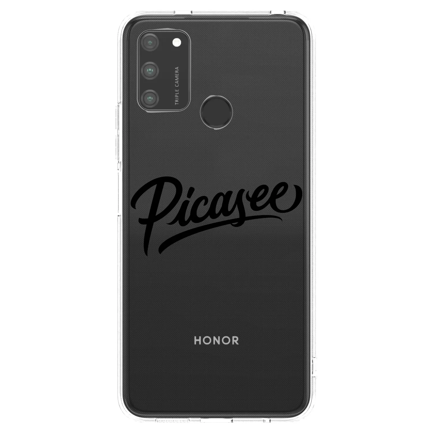 Picasee διαφανής θήκη σιλικόνης Honor 9A - Picasee - old logo - black