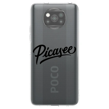 Picasee Μαύρη θήκη σιλικόνης για Xiaomi Poco X3 - Picasee - old logo - black