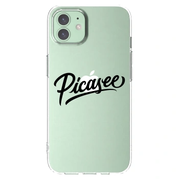 Picasee διαφανής θήκη σιλικόνης Apple iPhone 12 - Picasee - old logo - black