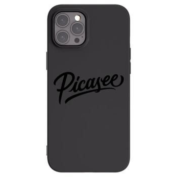 Picasee Μαύρη θήκη σιλικόνης για Apple iPhone 12 Pro Max - Picasee - old logo - black