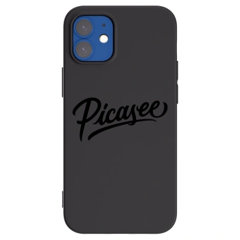 Picasee Μαύρη θήκη σιλικόνης για Apple iPhone 12 mini - Picasee - old logo - black