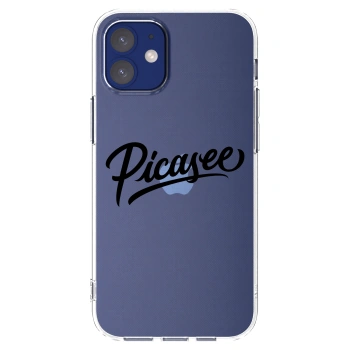 Picasee διαφανής θήκη σιλικόνης Apple iPhone 12 mini - Picasee - old logo - black