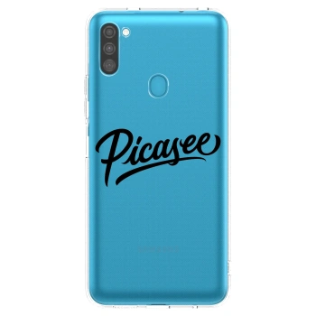 Picasee διαφανής θήκη σιλικόνης Samsung Galaxy M11 - Picasee - old logo - black