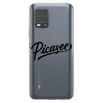 Picasee διαφανής θήκη σιλικόνης Xiaomi Mi 10 Lite - Picasee - old logo - black