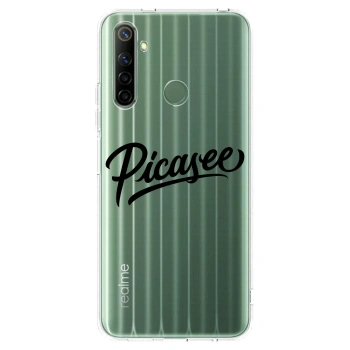 Picasee διαφανής θήκη σιλικόνης Realme 6i - Picasee - old logo - black