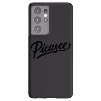 Picasee Μαύρη θήκη σιλικόνης για Samsung Galaxy S21 Ultra 5G G998B - Picasee - old logo - black