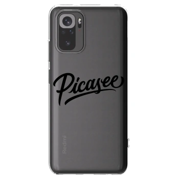 Picasee διαφανής θήκη σιλικόνης Xiaomi Redmi Note 10 - Picasee - old logo - black