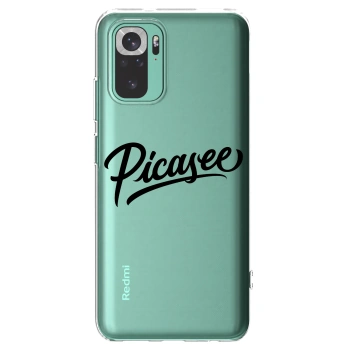Picasee διαφανής θήκη σιλικόνης Xiaomi Redmi Note 10 Pro - Picasee - old logo - black