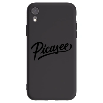 Picasee Μαύρη θήκη σιλικόνης για Apple iPhone XR - Picasee - old logo - black