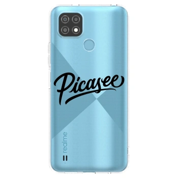 Picasee διαφανής θήκη σιλικόνης Realme C21 - Picasee - old logo - black