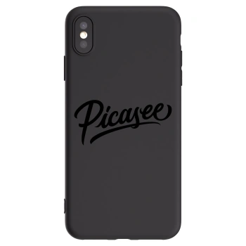 Picasee Μαύρη θήκη σιλικόνης για Apple iPhone XS Max - Picasee - old logo - black