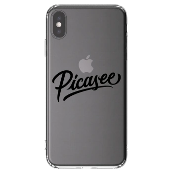 Picasee διαφανής θήκη σιλικόνης Apple iPhone XS Max - Picasee - old logo - black