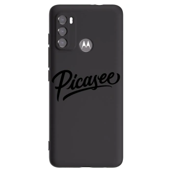 Picasee Μαύρη θήκη σιλικόνης για Motorola Moto G60 - Picasee - old logo - black