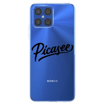 Picasee διαφανής θήκη σιλικόνης Honor X8 4G - Picasee - old logo - black