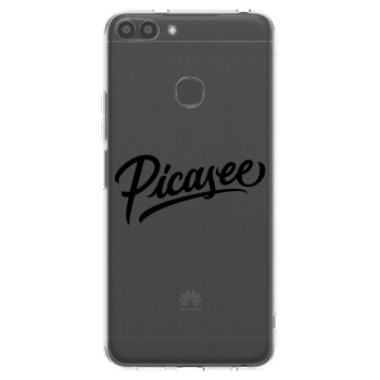 Picasee διαφανής θήκη σιλικόνης Huawei P Smart - Picasee - old logo - black