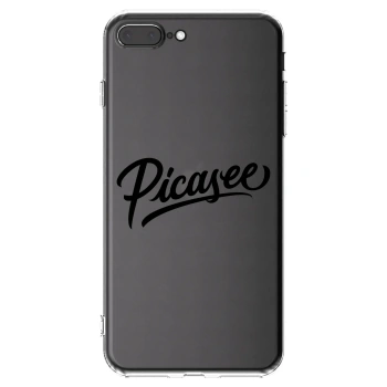 Picasee διαφανής θήκη σιλικόνης Apple iPhone 8 Plus - Picasee - old logo - black