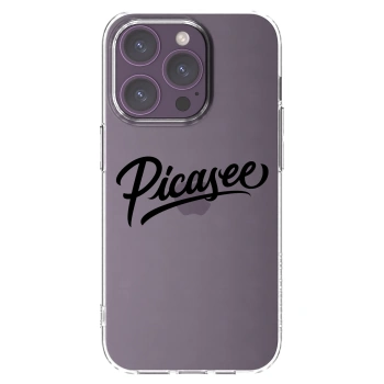 Picasee διαφανής θήκη σιλικόνης Apple iPhone 14 Pro - Picasee - old logo - black