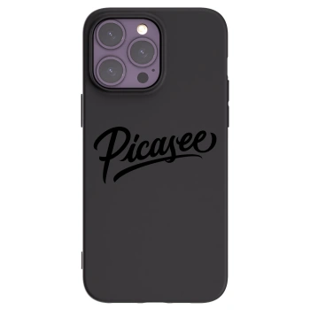 Picasee Μαύρη θήκη σιλικόνης για Apple iPhone 14 Pro Max - Picasee - old logo - black
