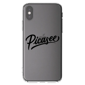 Picasee διαφανής θήκη σιλικόνης Apple iPhone X/XS - Picasee - old logo - black
