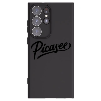 Picasee Μαύρη θήκη σιλικόνης για Samsung Galaxy S23 Ultra 5G - Picasee - old logo - black