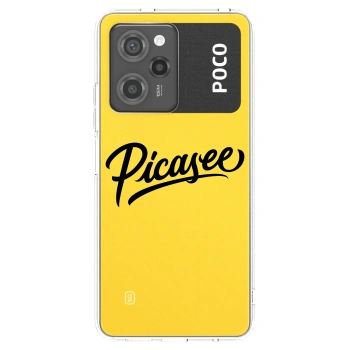 Picasee διαφανής θήκη σιλικόνης Xiaomi Poco X5 Pro - Picasee - old logo - black