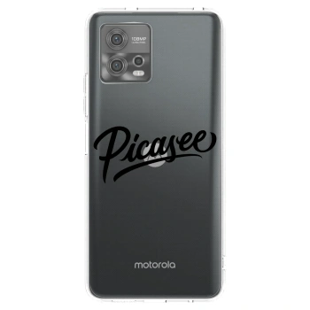 Picasee διαφανής θήκη σιλικόνης Motorola Moto G72 - Picasee - old logo - black