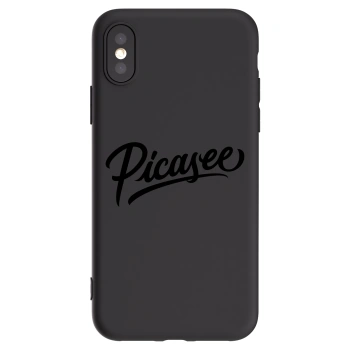 Picasee Μαύρη θήκη σιλικόνης για Apple iPhone X/XS - Picasee - old logo - black
