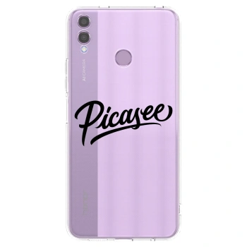 Picasee διαφανής θήκη σιλικόνης Honor 8X - Picasee - old logo - black