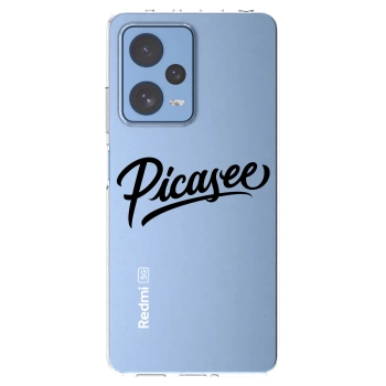 Picasee διαφανής θήκη σιλικόνης Xiaomi Redmi Note 12 Pro 5G - Picasee - old logo - black