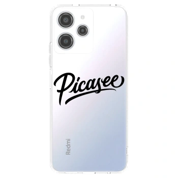 Picasee διαφανής θήκη σιλικόνης Xiaomi Redmi 12 4G - Picasee - old logo - black
