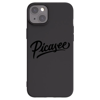 Picasee Μαύρη θήκη σιλικόνης για Apple iPhone 15 Plus - Picasee - old logo - black