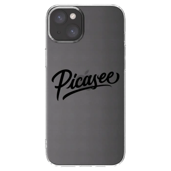 Picasee διαφανής θήκη σιλικόνης Apple iPhone 15 Plus - Picasee - old logo - black
