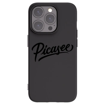 Picasee Μαύρη θήκη σιλικόνης για Apple iPhone 15 Pro - Picasee - old logo - black