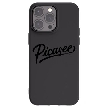 Picasee Μαύρη θήκη σιλικόνης για Apple iPhone 15 Pro Max - Picasee - old logo - black