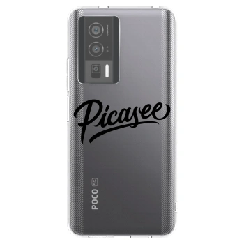 Picasee διαφανής θήκη σιλικόνης Xiaomi Poco F5 Pro 5G - Picasee - old logo - black