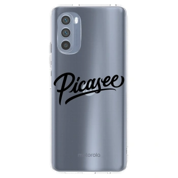 Picasee διαφανής θήκη σιλικόνης Motorola Moto G62 - Picasee - old logo - black