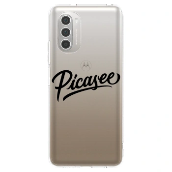 Picasee διαφανής θήκη σιλικόνης Motorola Moto G51 - Picasee - old logo - black