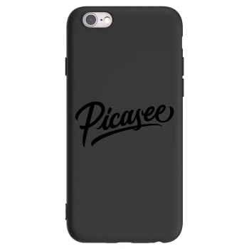 Picasee Μαύρη θήκη σιλικόνης για Apple iPhone 6/6S - Picasee - old logo - black