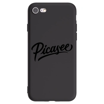 Picasee Μαύρη θήκη σιλικόνης για Apple iPhone 7 - Picasee - old logo - black