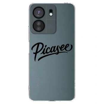 Picasee διαφανής θήκη σιλικόνης Xiaomi Redmi 13C 4G - Picasee - old logo - black