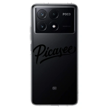 Picasee διαφανής θήκη σιλικόνης Xiaomi Poco X6 Pro - Picasee - old logo - black
