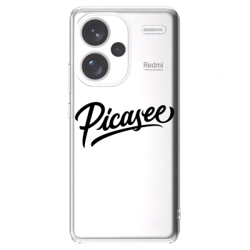 Picasee διαφανής θήκη σιλικόνης Xiaomi Redmi Note 13 Pro+ 5G - Picasee - old logo - black