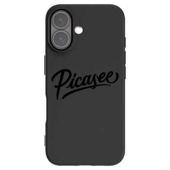Picasee Μαύρη θήκη σιλικόνης για Apple iPhone 16 - Picasee - old logo - black