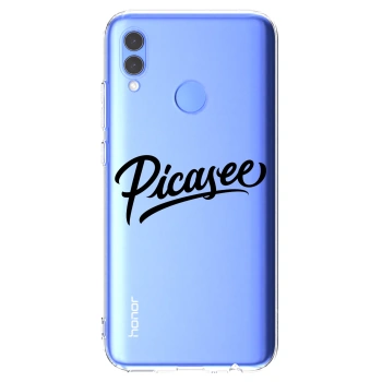 Picasee διαφανής θήκη σιλικόνης Huawei P Smart 2019 - Picasee - old logo - black