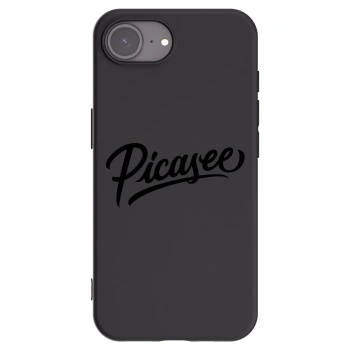 Picasee Μαύρη θήκη σιλικόνης για Apple iPhone 16e - Picasee - old logo - black