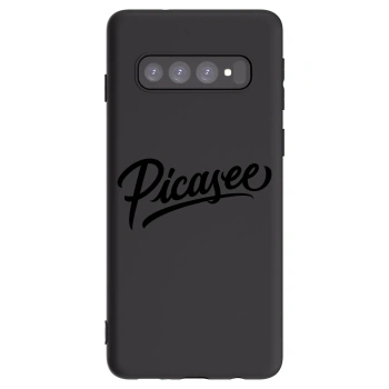 Picasee Μαύρη θήκη σιλικόνης για Samsung Galaxy S10 G973 - Picasee - old logo - black