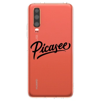 Picasee διαφανής θήκη σιλικόνης Huawei P30 - Picasee - old logo - black